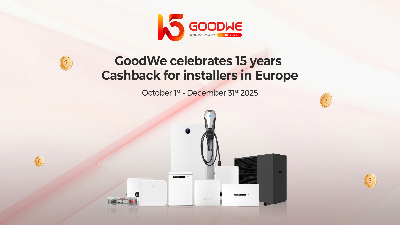  Η GoodWe γιορτάζει 15 χρόνια με επιστροφή χρημάτων για εγκαταστάτες στην Ευρώπη 